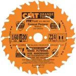 Tarcza uniwersalna do drewna CMT 160x20 mm Z24 ultracienka