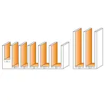 Frez na płytki wymienne D=12 I=39,5 L=90 S=8 Z=1, CMT 652.122.11