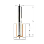 Frez prosty seria krótka D=4 I=10 L=50 S=8, CMT 911.040.11