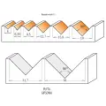 Frez bruzdujacy, D=12,7 I=12,7 A=90 S=8, CMT 915.127.11