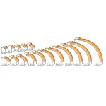 Frez zaokrąglający R=4,75 D=22,2 I=12,7 S=6, CMT 738.222.11