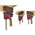 300 mm Ścisk pełnopowierzchniowy Piher PRL, siła nacisku 400 kg, rękojeść drewniana