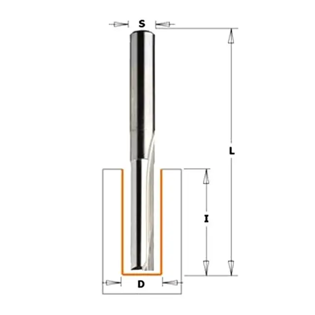 Frez prosty seria długa D=6 I=25,4 L=60 S=6, CMT 712.060.11