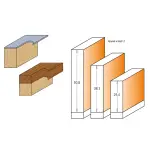 Frez prosty z dolnym łożyskiem I=25,4 L=74 D=19 S=8 Neg. kąt, CMT 906.191.11