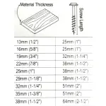 38 mm, Ocynkowane wkręty do otworów kieszeniowych z główką talerzową, drobnozwojowe Triton 7 x 1-1/2