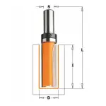 Frez prosty z górnym łożyskiem D=19 I=50,8 L=92 S=12, CMT 912.691.11B