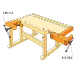 Wrzeciono stolarskie do imadła tylnego