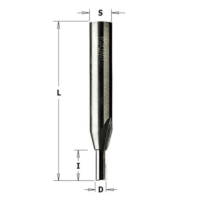 Frez prosty z ostrzem wiercącym HM D=3 I=10 L=55 S=8, CMT 174.030.11