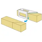 Japoński kątownik 3D trójwymiarowy z poliwenglanu Shinwa 45/90 stopni