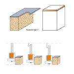 Frez trymujący do obcinania laminatu D=12,7 I=12,7 S=8, CMT 907.128.11