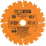 Tarcza uniwersalna do drewna CMT 150x20 mm Z24 ultracienka