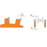 Frez do lamelek CMT D=100 F=22 Z=8, 240.008.04