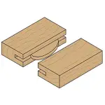 Frez do lamelek CMT D=100 F=22 Z=8, 240.008.04