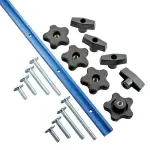 T-track 1219 mm Rockler uniwersalny zestaw z prowadnicą typu T, 17 częściowy