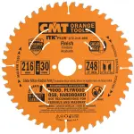 Tarcza do cięcia poprzecznego drewna CMT 216x30 mm Z48 ultracienka