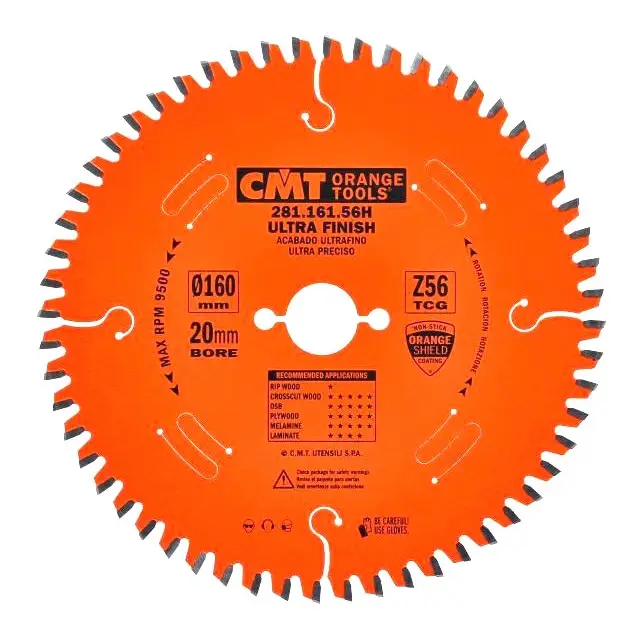 D=160 F=20 Z=56 Piła do laminatu do elektronarzędzi Extreme CMT, IDEAL FOR FESTOOL, 281.161.56H
