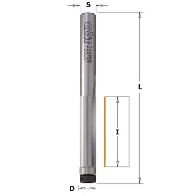 Frez prosty z dolnym łożyskiem I=25,4 D=6,35 S=6, CMT 706.064.11
