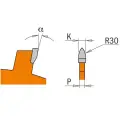 Frez do lamelek, do wycinania wad, rowkowania CMT D=100 F=22 Z=4, 240.004.04