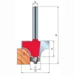 Frez zaokrąglający z łożyskiem Freud, R=9,5 mm, A=6 mm (trzpień), 34-11406P