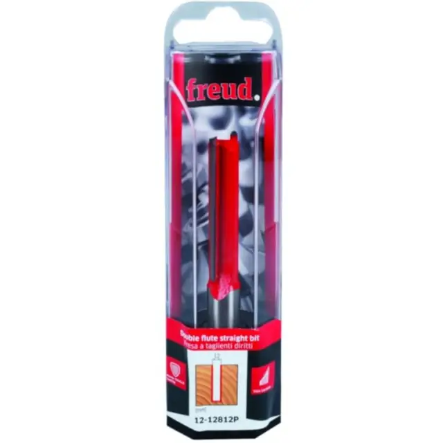Frez prosty do frezowania blatów, Freud D=12 h=50,5 H=98 A=12 Z=2, 12-12812P