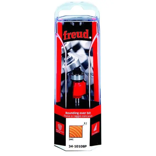 Frez do zaokrągleń z łożyskiem Freud, R=2,0 mm, A=8 mm (trzpień), 34-10108P