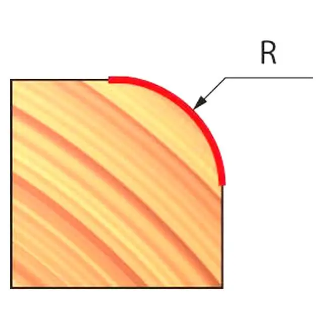 Frez do zaokrągleń z łożyskiem Freud, R=1,6 mm, A=8 mm (trzpień), 34-10008P