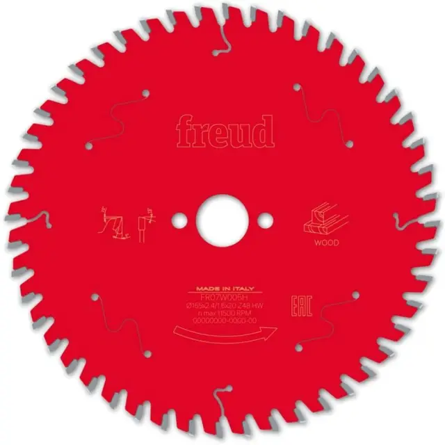 Tarcza do cięcia poprzecznego drewna 165x20 mm Z48 Freud