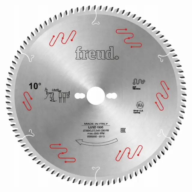 Tarcza do płyt meblowych laminowanych Freud 300x30 mm Z96 LU3D +10° F03FS05104