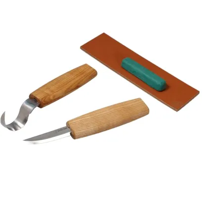 Zestaw do rzeźbienia łyżek (2 noże + akcesoria do polerowania) Beaver Craft S01