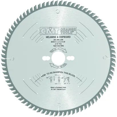 D=250 F=30 Z=80 Piła do cięcia płyty laminowanej CMT, 281.080.10M